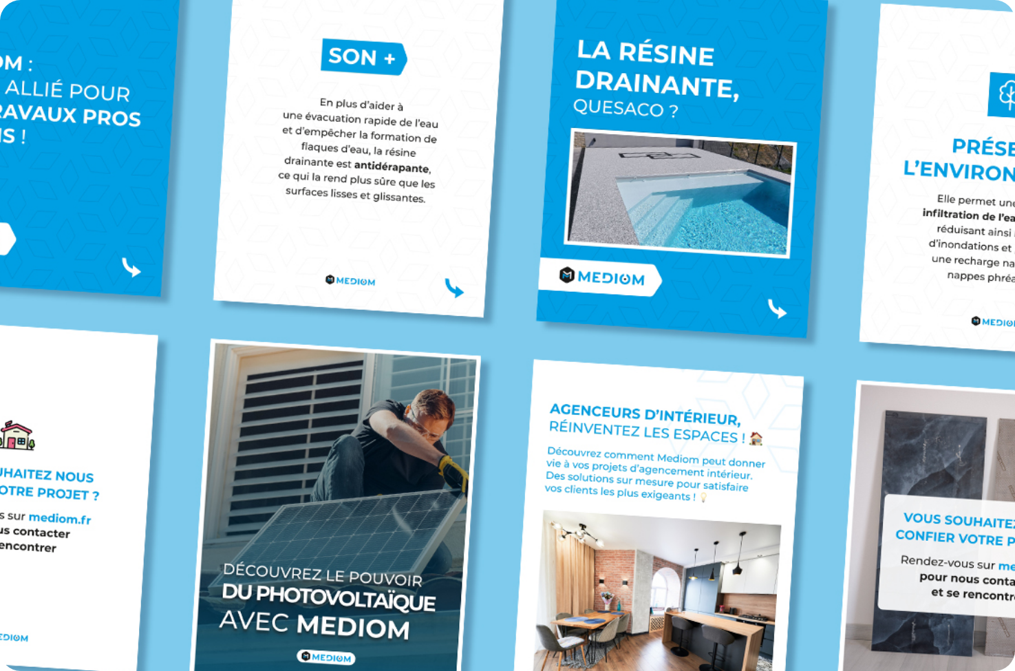 mediom reseaux sociaux posts