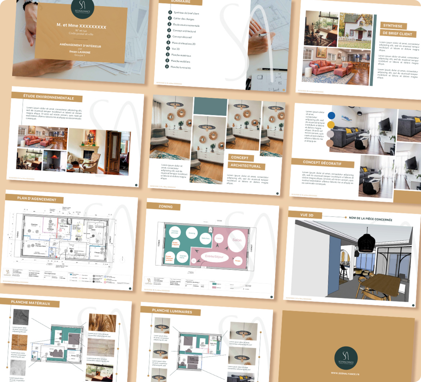 scenalyance architecte interieur template plaquette presentation